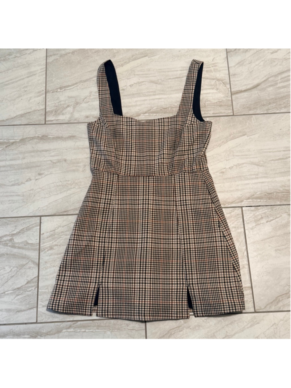 CAPULET Plaid Mini Dress With Side Slits Women’s Size Small